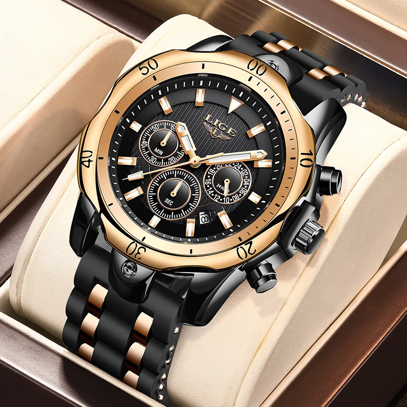 LIGE Fashion Big Dial Mens Watches Luxury Sport Waterproof Watch Men Clock Chronograph Quartz WristWatches Silicone Strap Watch
LIGE Fashion Big Dial Mens Watches Luxury Sport Waterproof Watch Men Clock Chronograph Quartz WristWatches Silicone Strap Watch