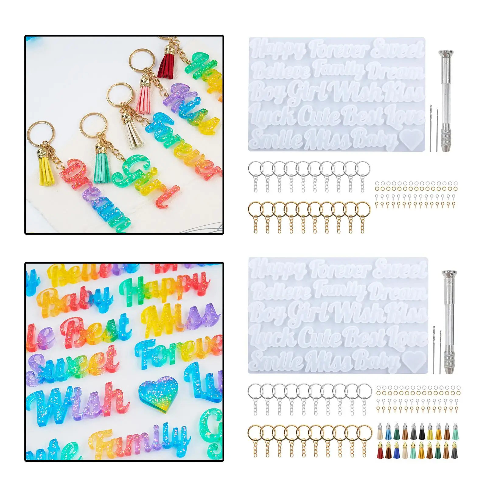 Alphabet Epoxy Casting Dies Key Rings Reusable Patterns Supplies Set Silicone 3D
Alphabet Epoxy Casting Dies Key Rings Reusable Patterns Supplies Set Silicone 3D