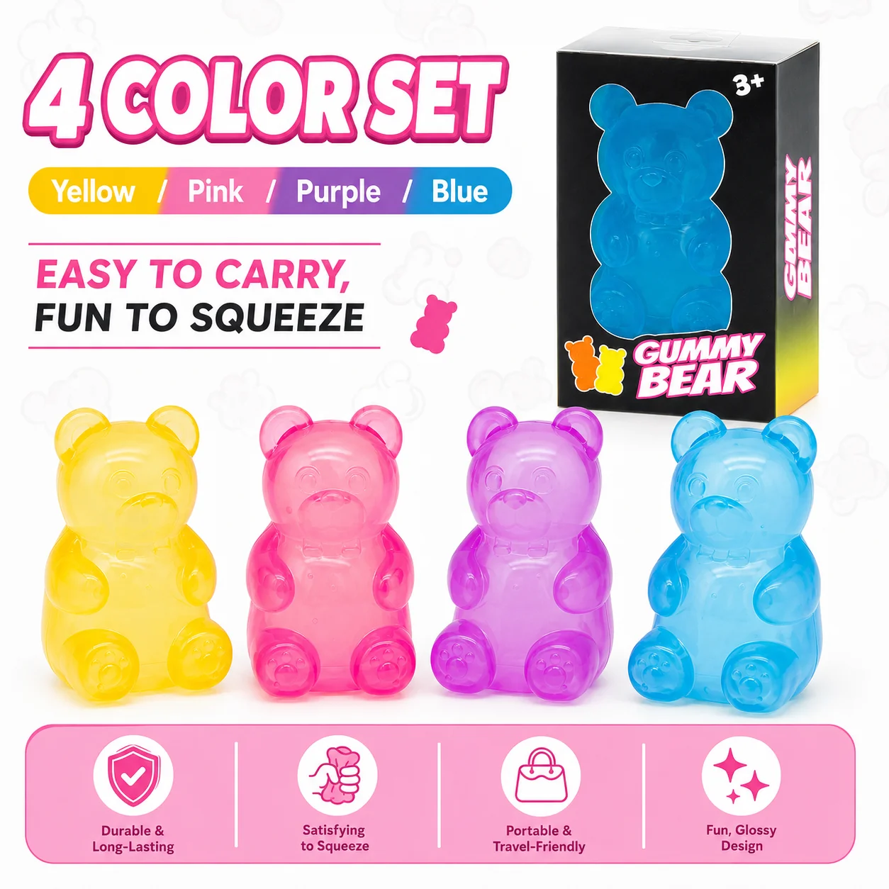 NEEDOH Cute Bear Maltose Stress Relief Toy, Sensory Regulator Release stress to relieve stress and anxiety.
NEEDOH Cute Bear Maltose Stress Relief Toy, Sensory Regulator Release stress to relieve stress and anxiety.