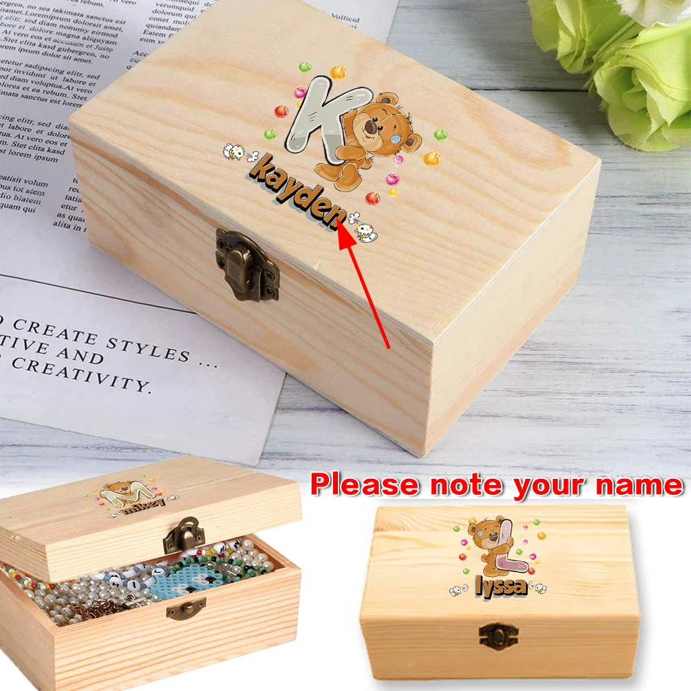 Customized Name Wooden Jewelry Organizer Storage Display Box Handmade Ring Keepsake Container Vintage Treasure Chest Decoration
Customized Name Wooden Jewelry Organizer Storage Display Box Handmade Ring Keepsake Container Vintage Treasure Chest Decoration