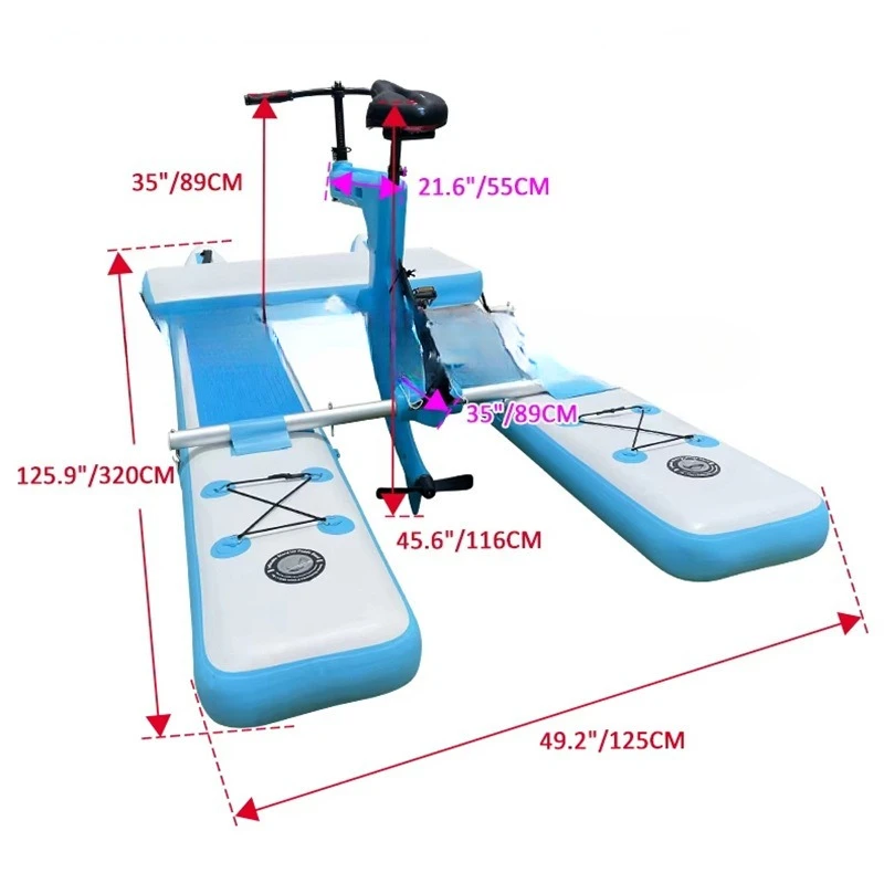 Одиночный водяной велосипед, туристический надувной велосипед
Одиночный водяной велосипед, туристический надувной велосипед