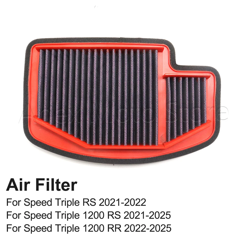 Motorcycle Accessories Engine Air Filter Intake Cleaner Replacement For Speed Triple 1200 RR RS Speed Triple RS 2021-2025
Motorcycle Accessories Engine Air Filter Intake Cleaner Replacement For Speed Triple 1200 RR RS Speed Triple RS 2021-2025