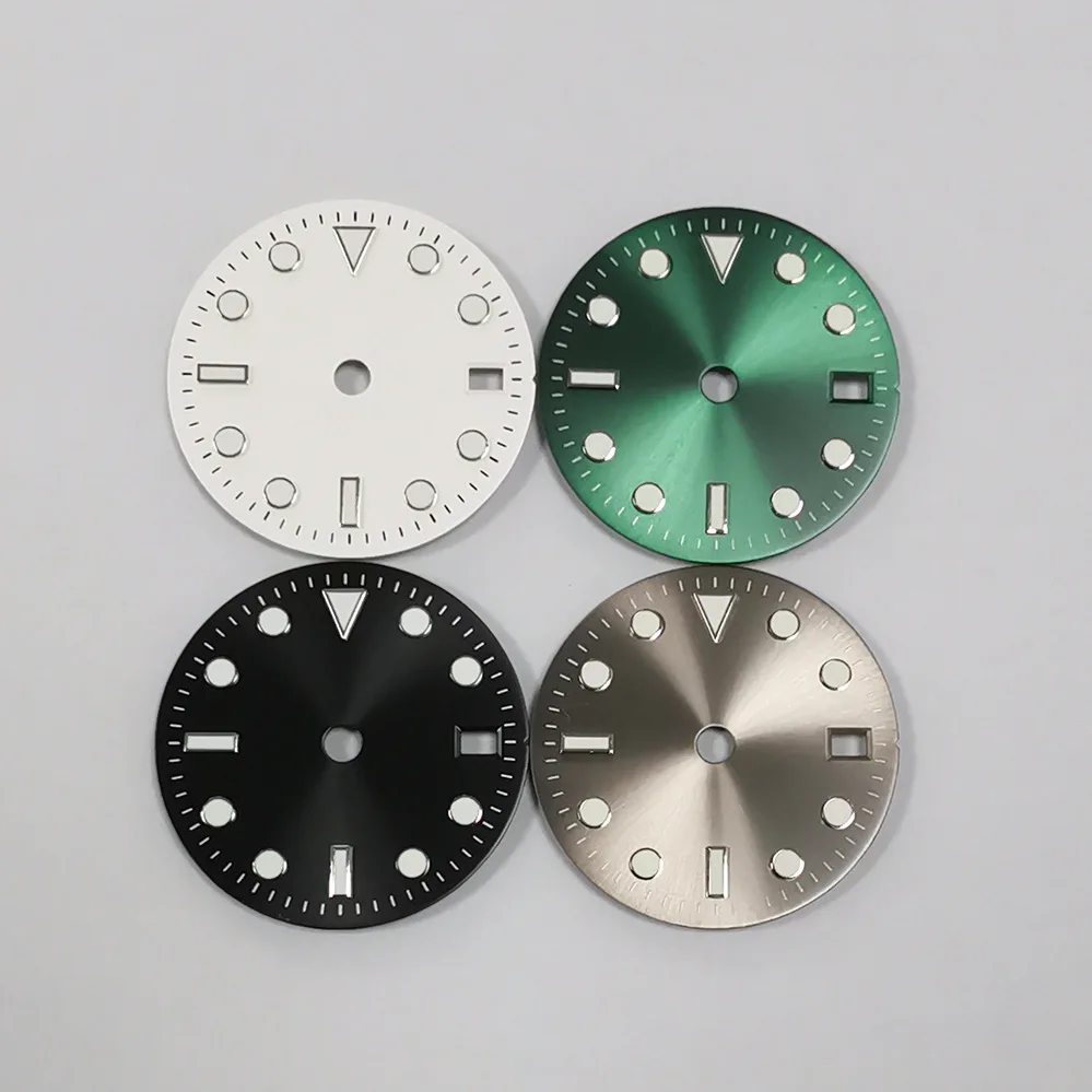 Mod Accessories 29mm Green Luminous White Black Green Grey Watch Dial Fit for NH34 GMT Movement
Mod Accessories 29mm Green Luminous White Black Green Grey Watch Dial Fit for NH34 GMT Movement
