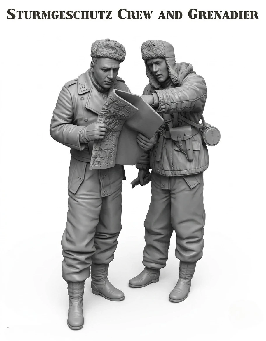 1/35 Scale Resin Figures Model Kits History Military Miniature Soldiers Looking at Map 2 People Unassambled Unpainted DIY Toys
1/35 Scale Resin Figures Model Kits History Military Miniature Soldiers Looking at Map 2 People Unassambled Unpainted DIY Toys