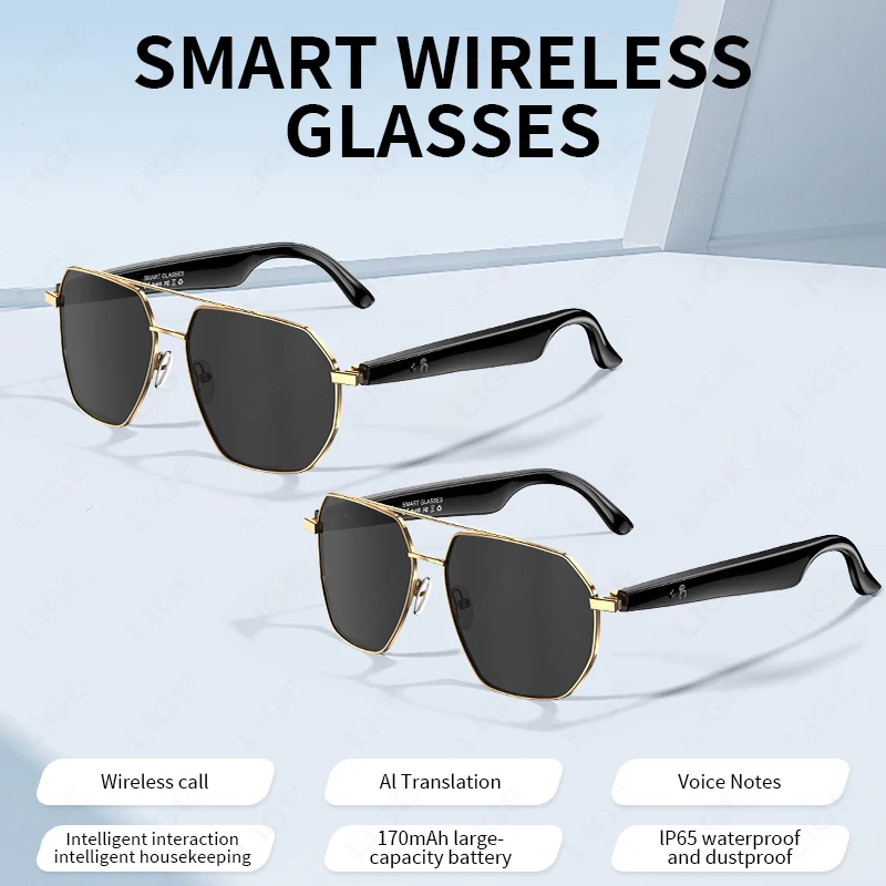 AI Translation Intelligent Glasses Smart Glasses Bluetooth Call Sunglasses Anti-blue Light Filtering Polarized Waterproof Lenses
AI Translation Intelligent Glasses Smart Glasses Bluetooth Call Sunglasses Anti-blue Light Filtering Polarized Waterproof Lenses