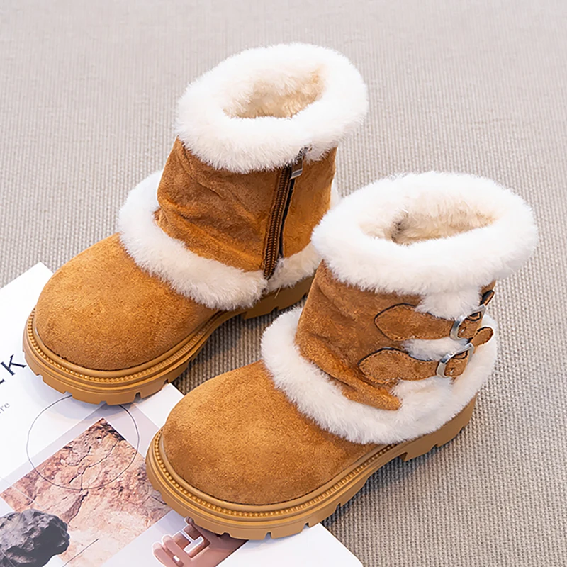 Winter Fur Boots For Girls Trend Fashion Teenager Kid's Plush Snow Boots Thick Warm Cotton Shoes Outdoor Soft Kid's Cotton Shoes
Winter Fur Boots For Girls Trend Fashion Teenager Kid's Plush Snow Boots Thick Warm Cotton Shoes Outdoor Soft Kid's Cotton Shoes