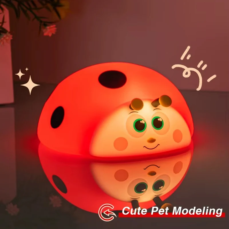 Adorable Night Light Silicone Nursery Sleeping Lamp Touch Control Ladybug Nightlights USB Rechargeable Table Lamp for Baby Child
Adorable Night Light Silicone Nursery Sleeping Lamp Touch Control Ladybug Nightlights USB Rechargeable Table Lamp for Baby Child