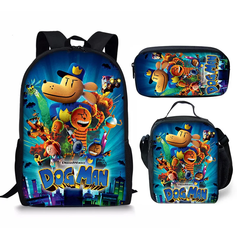 3pcs Dogman School Backpack Anime Dog Man Lunch Bag Kawaii Pencil Bags Cartoon Schoolbags for Boys Girls Best Birthday Gift 
3pcs Dogman School Backpack Anime Dog Man Lunch Bag Kawaii Pencil Bags Cartoon Schoolbags for Boys Girls Best Birthday Gift