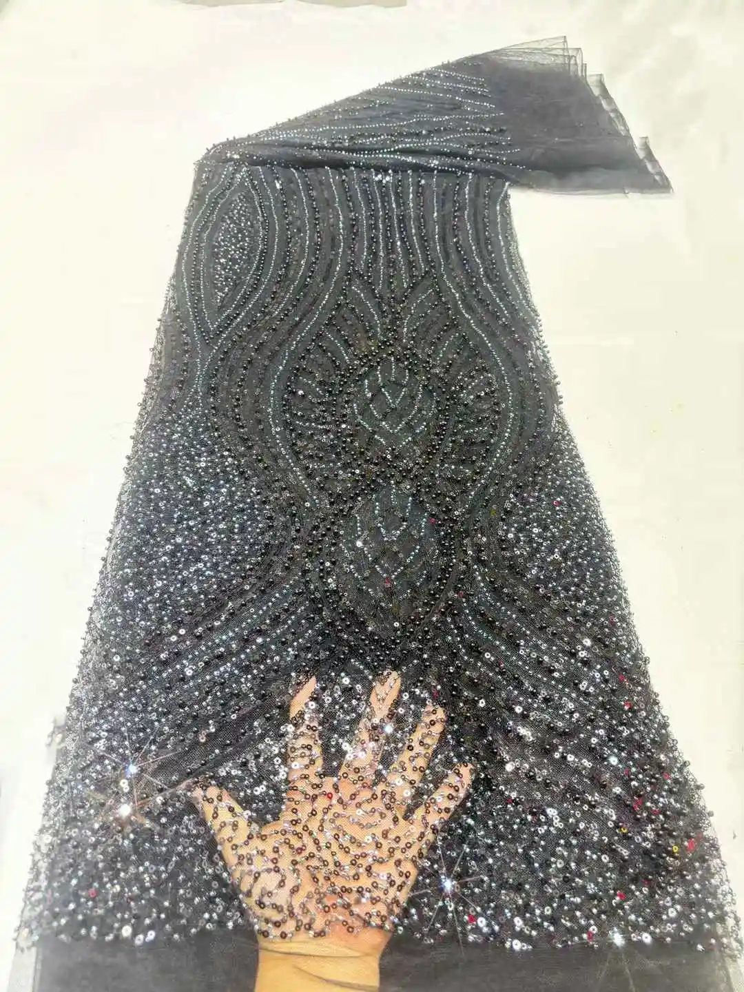 2025 High Quality Beaded Lace Fabrics for Wedding Fabric Material Bridal Lace with Sequins Luxury African Lace Fabric 5 Yards
2025 High Quality Beaded Lace Fabrics for Wedding Fabric Material Bridal Lace with Sequins Luxury African Lace Fabric 5 Yards