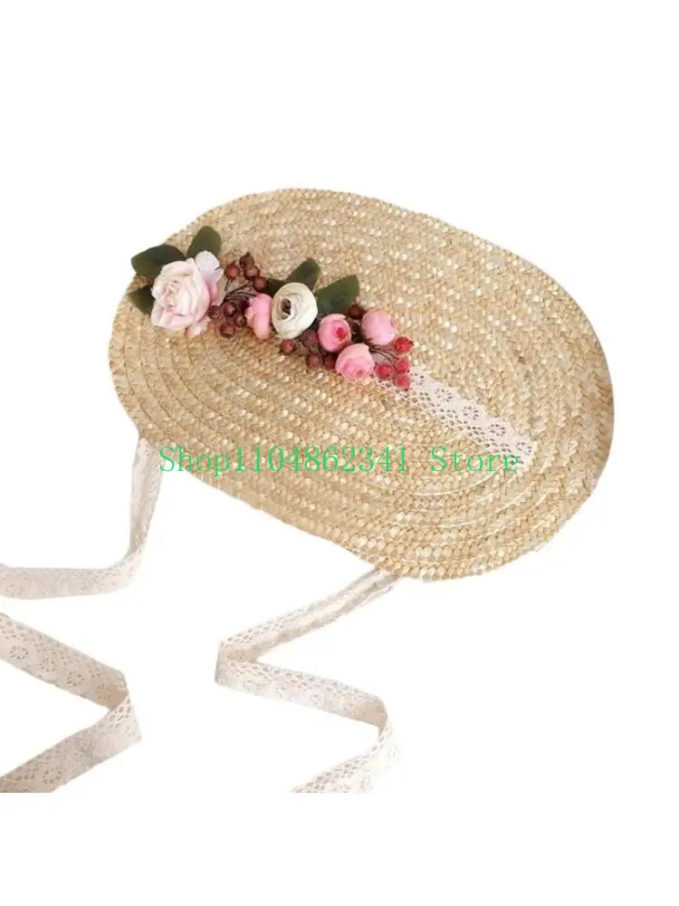 652F Trendy Sunshade Flat Hat Beach Hat Flower Decor Sunhat for Lolita Party Girls
652F Trendy Sunshade Flat Hat Beach Hat Flower Decor Sunhat for Lolita Party Girls