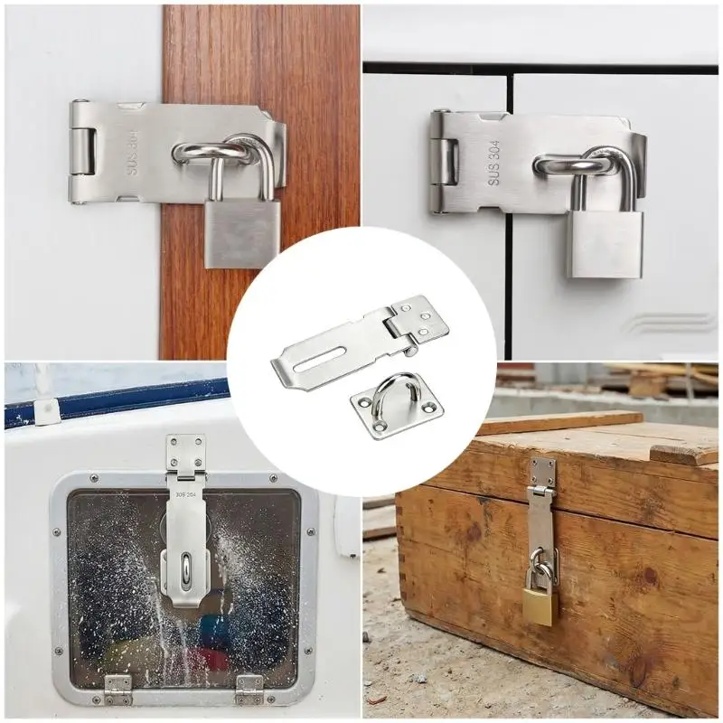 652F Stainless Steel Door Lock Padlock Clasp Hardware Wooden Door Security Padlock For Long Terms Performances Enduring
652F Stainless Steel Door Lock Padlock Clasp Hardware Wooden Door Security Padlock For Long Terms Performances Enduring