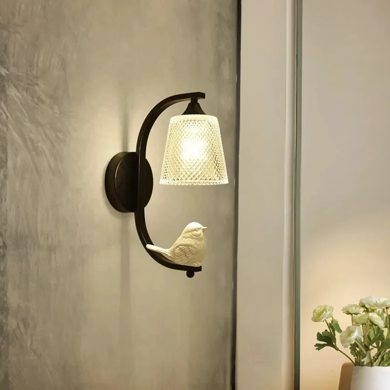 Nordic Bird Wall Sconce Lighting with Wood Base and Glass Shade Modern Wall Light Bedroom Living Room Hallway
Nordic Bird Wall Sconce Lighting with Wood Base and Glass Shade Modern Wall Light Bedroom Living Room Hallway