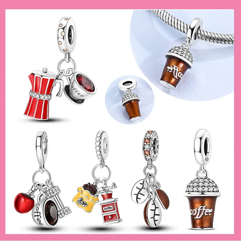 925 Sterling Silver American Coffee Fries Charm Plata Pendant Beads Fit Charms Original Bracelet for Women Jewelry Making
925 Sterling Silver American Coffee Fries Charm Plata Pendant Beads Fit Charms Original Bracelet for Women Jewelry Making