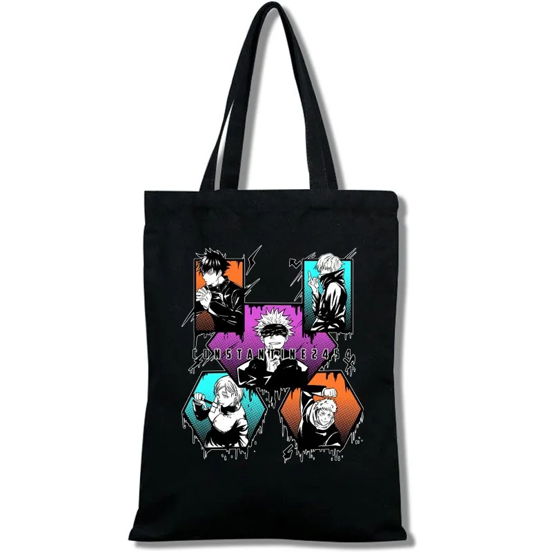 Jujutsu Kaisens Canvas Japanese Anime Women Shoulder Ins Harajuku Large Capacity New Hip Hop Vintage Cartoon Shopper Bags
Jujutsu Kaisens Canvas Japanese Anime Women Shoulder Ins Harajuku Large Capacity New Hip Hop Vintage Cartoon Shopper Bags