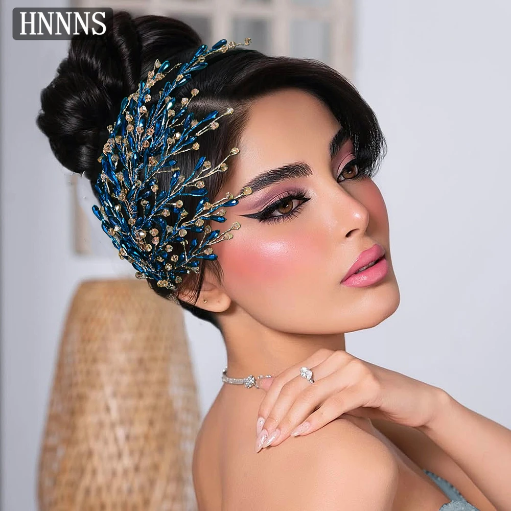HNNNS Exaggerated Crystal Headband Luxury Women's Hairband Handmade Woven Headpiece Blue Wedding Hair Accessories A333
HNNNS Exaggerated Crystal Headband Luxury Women's Hairband Handmade Woven Headpiece Blue Wedding Hair Accessories A333