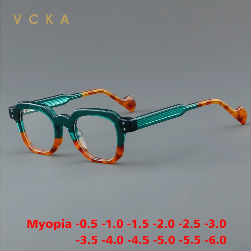 VCKA Vintage Acetate Glasses Frame Men Prescription Myopia Optical Eyeglasses Women 2024 New Retro Luxury Eyewear -0.5 to -10
VCKA Vintage Acetate Glasses Frame Men Prescription Myopia Optical Eyeglasses Women 2024 New Retro Luxury Eyewear -0.5 to -10