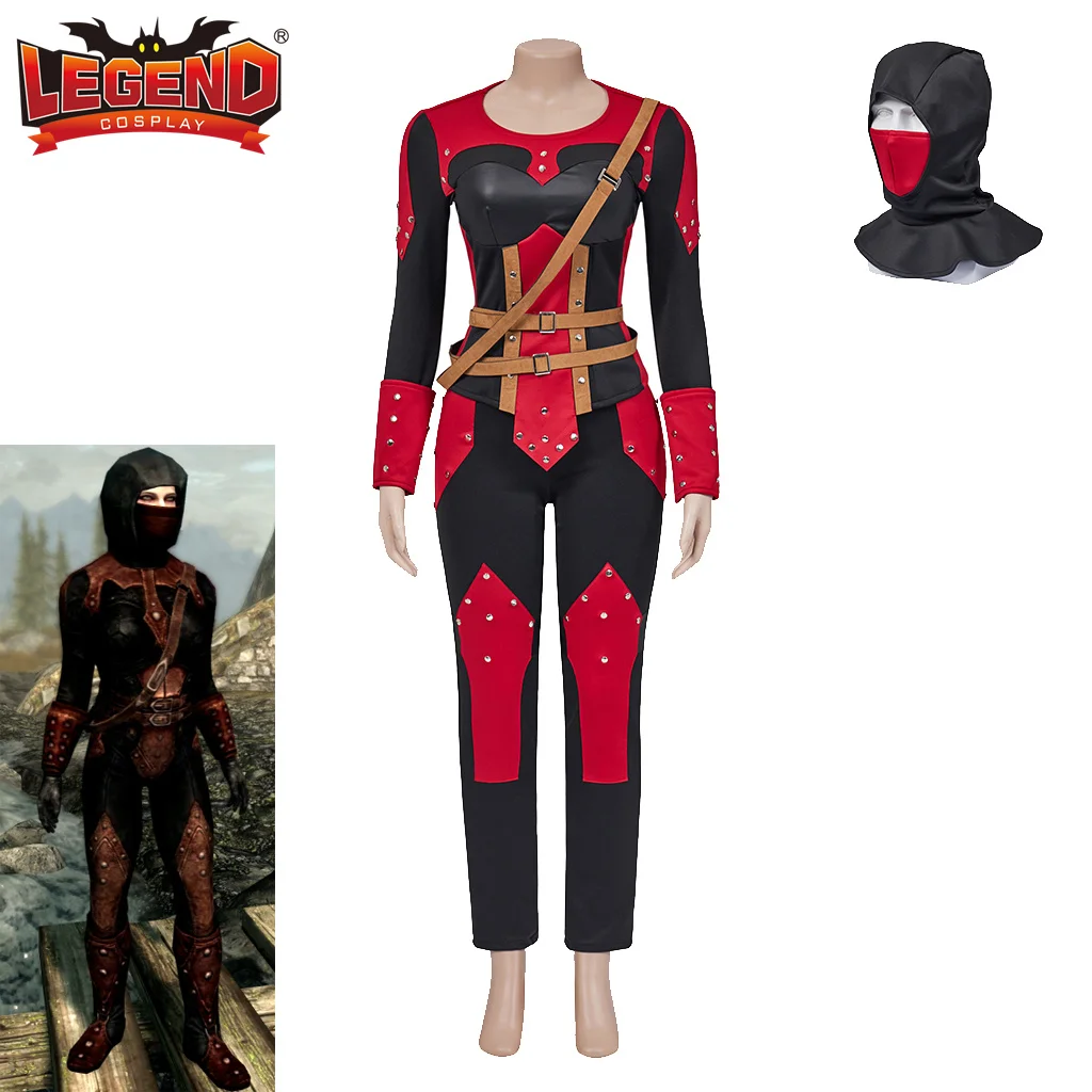 Dark Brotherhood Skyrim Costume Cosplay Female Women's Dark Assassin Costume Set with Mask Hood Skyrim Cosplay Outfits Adult 
Dark Brotherhood Skyrim Costume Cosplay Female Women's Dark Assassin Costume Set with Mask Hood Skyrim Cosplay Outfits Adult