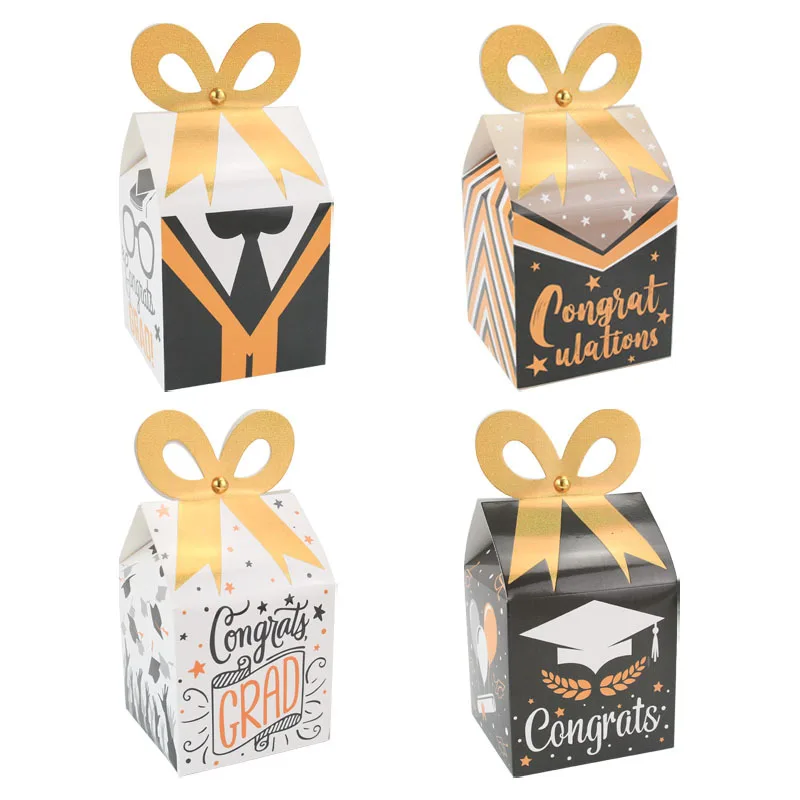 48Pcs DIY Party Decoration gift cookie bags Paper candy box favors with handle of Congrats GRAD Paper box for cake packing box 
48Pcs DIY Party Decoration gift cookie bags Paper candy box favors with handle of Congrats GRAD Paper box for cake packing box