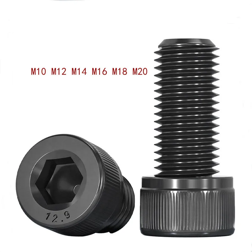 1-10pcs DIN912 12.9 Grade Carbon Steel Hexagonal Socket Head Bolt Cylindrical Head Screw M10 M12 M14 M16 M18 M20
1-10pcs DIN912 12.9 Grade Carbon Steel Hexagonal Socket Head Bolt Cylindrical Head Screw M10 M12 M14 M16 M18 M20