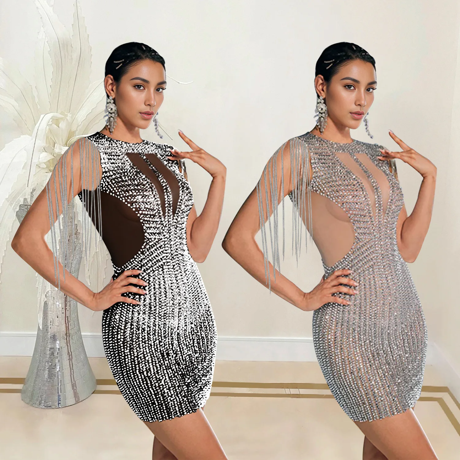 Fashion women's clothing fringed hot diamond sleeveless dress dress elegant high temperament thin hot sale new women's clothing
Fashion women's clothing fringed hot diamond sleeveless dress dress elegant high temperament thin hot sale new women's clothing