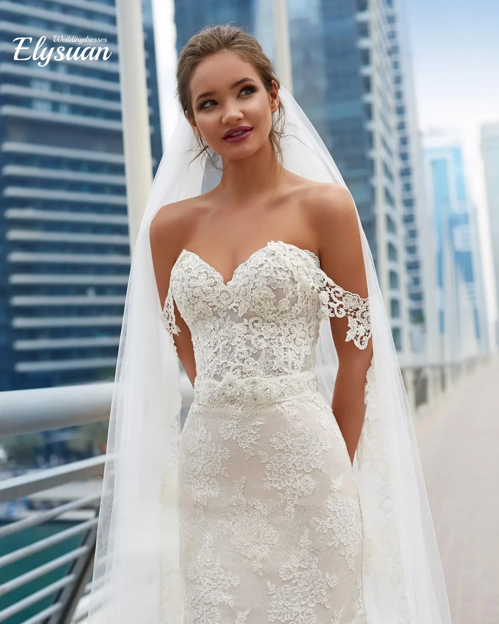 Customized Classic Modest Lace Mermaid Wedding Dresses 2026 Sexy Lower Shoulder Decal Beach Sweetheart Pearl Corset bridal dress
Customized Classic Modest Lace Mermaid Wedding Dresses 2026 Sexy Lower Shoulder Decal Beach Sweetheart Pearl Corset bridal dress