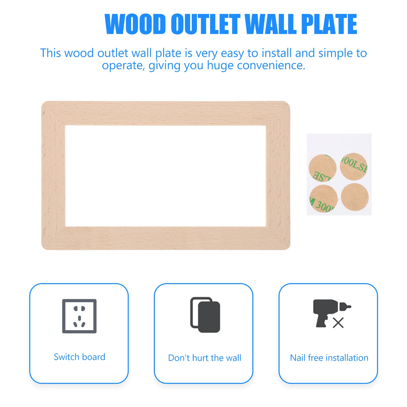 Wood Outlet Plate Premium Wood Wall Switch Cover For Home Decor Easy Install Square Duplex Outlet Cover Wall Sticker
Wood Outlet Plate Premium Wood Wall Switch Cover For Home Decor Easy Install Square Duplex Outlet Cover Wall Sticker
