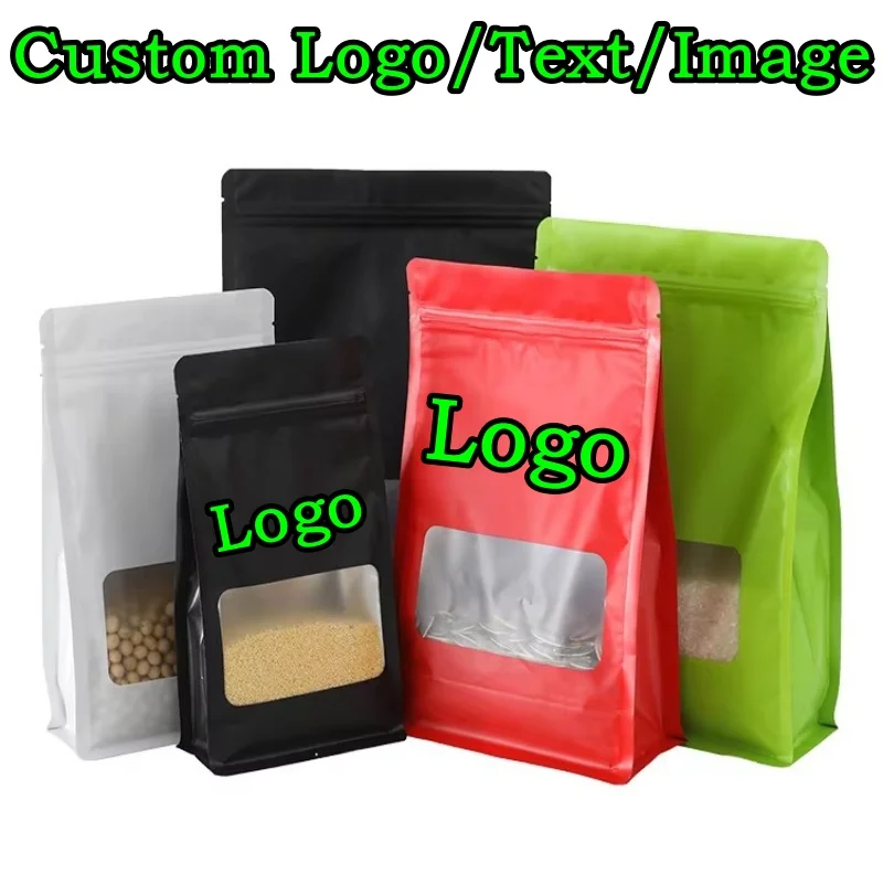 100PCS Aluminum Foil Ziplock Window Packaging Bag DIY Logo Cocoa Matcha Coffee Benas Snack Sugar Beaf Tea Gift Storage Pouches
100PCS Aluminum Foil Ziplock Window Packaging Bag DIY Logo Cocoa Matcha Coffee Benas Snack Sugar Beaf Tea Gift Storage Pouches