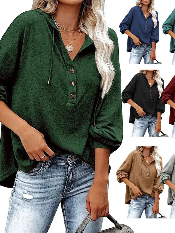 Loose V-neck Long Sleeve Hoodie Women's Comfortable Street Style Sweatshirt Casual Fashion Female Garment
Loose V-neck Long Sleeve Hoodie Women's Comfortable Street Style Sweatshirt Casual Fashion Female Garment