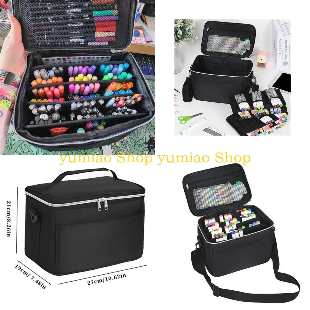587B Multifunctional High Capacity 120 Slot Markers Carrying Bag with Shoulder Strap
587B Multifunctional High Capacity 120 Slot Markers Carrying Bag with Shoulder Strap