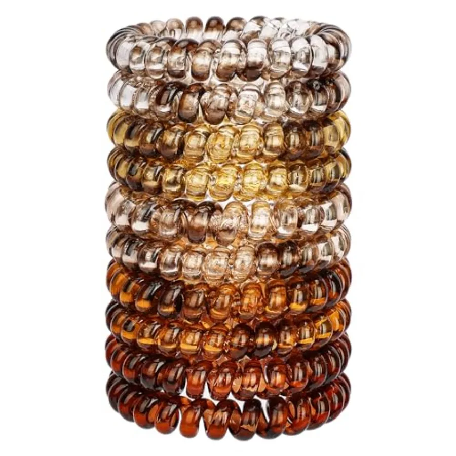 Spiral Hair Ties for Women, 10-Pack Traceless No-Damage Ponytail Holders, Coils Hair Bands for Girls, Assorted Colors
Spiral Hair Ties for Women, 10-Pack Traceless No-Damage Ponytail Holders, Coils Hair Bands for Girls, Assorted Colors
