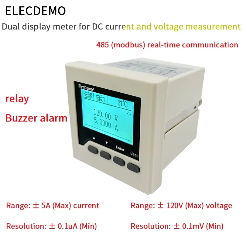 Измеритель напряжения и тока постоянного тока, цифровой дисплей, изоляция с двойным дисплеем, высокоточный микроампер, сигнализация обнаружения уровня UA Modbus
Измеритель напряжения и тока постоянного тока, цифровой дисплей, изоляция с двойным дисплеем, высокоточный микроампер, сигнализация обнаружения уровня UA Modbus