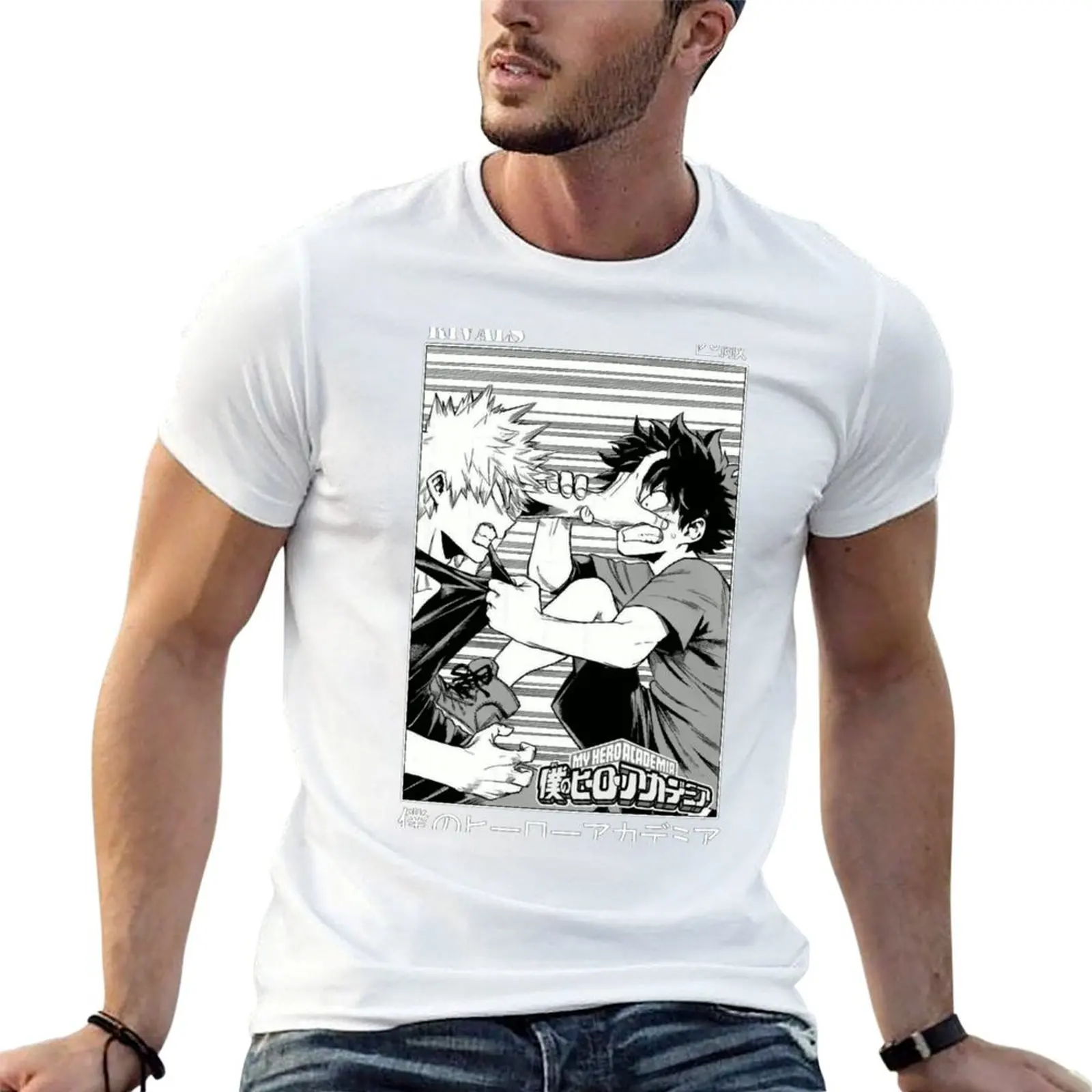 Rivals Bakugo VS Midoriya BHA T-Shirt man t shirts graphic man t shirt designer t shirt men 100% cotton luxury brand T-shirt
Rivals Bakugo VS Midoriya BHA T-Shirt man t shirts graphic man t shirt designer t shirt men 100% cotton luxury brand T-shirt