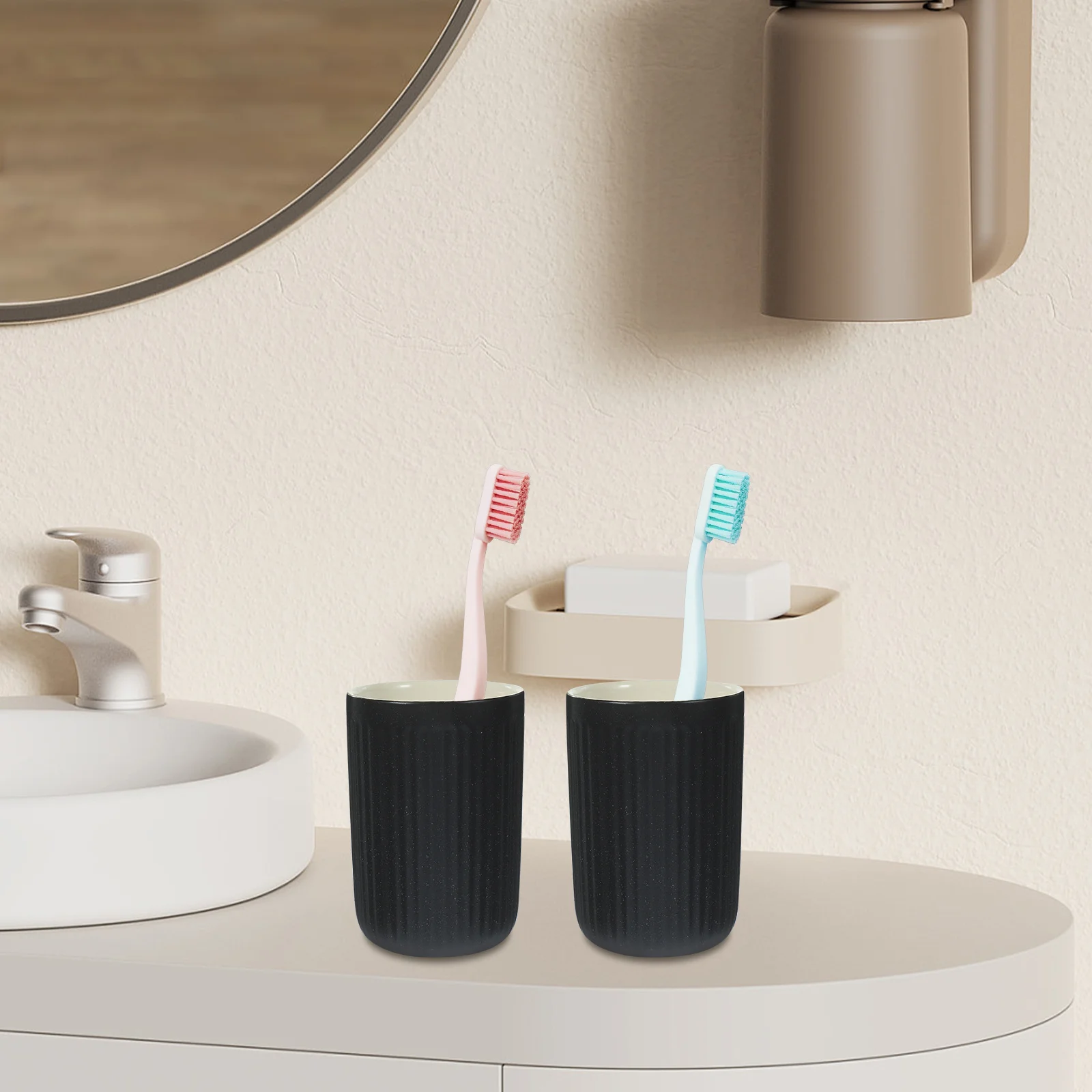 2pcs Retro Ceramic Toothbrush Cup Reusable Bathroom Mug Lightweight For Home Travel Camping Multi-Purpose Wash Cup Drinking
2pcs Retro Ceramic Toothbrush Cup Reusable Bathroom Mug Lightweight For Home Travel Camping Multi-Purpose Wash Cup Drinking