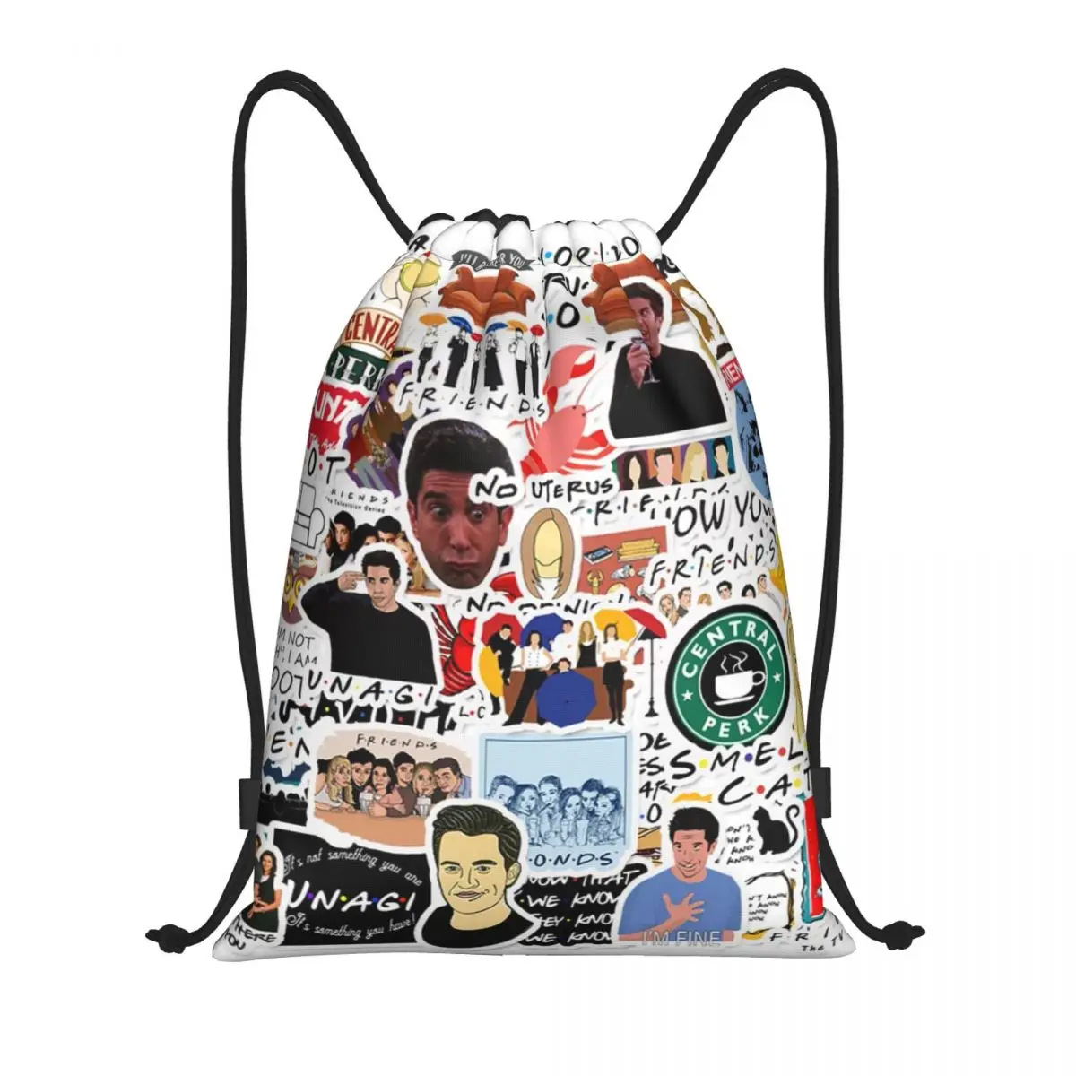 Винтажный рюкзак с символом друзей, коллаж на шнурке, спортивная спортивная сумка для мужчин и женщин, тренировочный рюкзак для ТВ-шоу
Винтажный рюкзак с символом друзей, коллаж на шнурке, спортивная спортивная сумка для мужчин и женщин, тренировочный рюкзак для ТВ-шоу