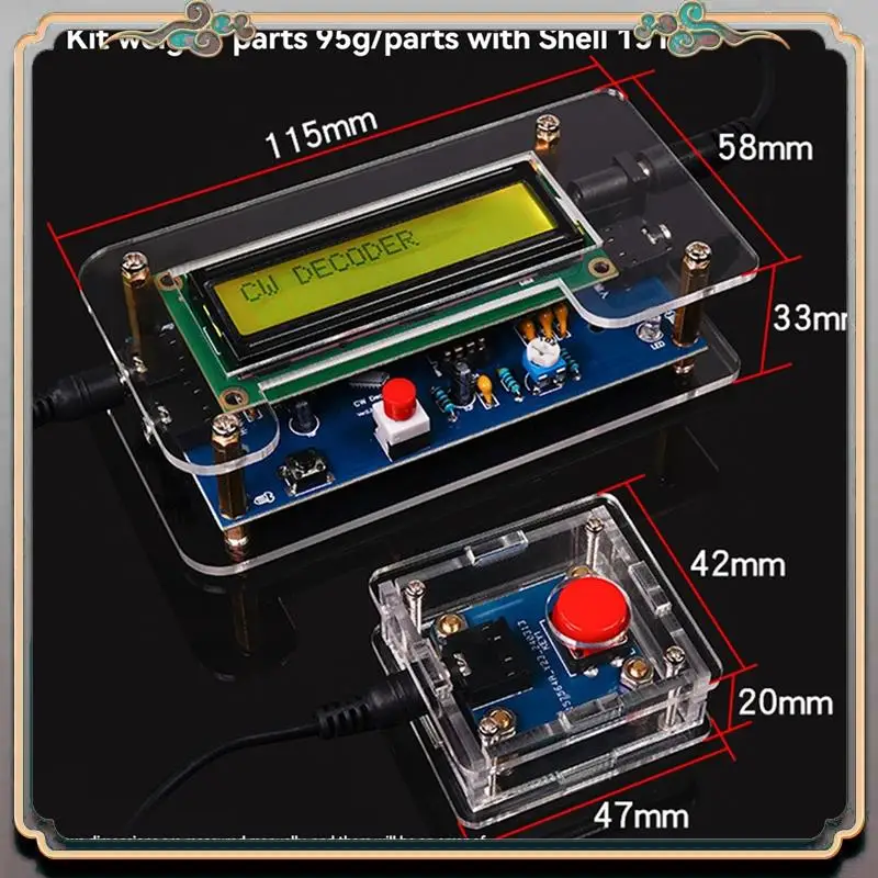 CW Trainer Morse Code Training Morse Code Decoder Components DIY Electronic Component Kit B US Plug
CW Trainer Morse Code Training Morse Code Decoder Components DIY Electronic Component Kit B US Plug