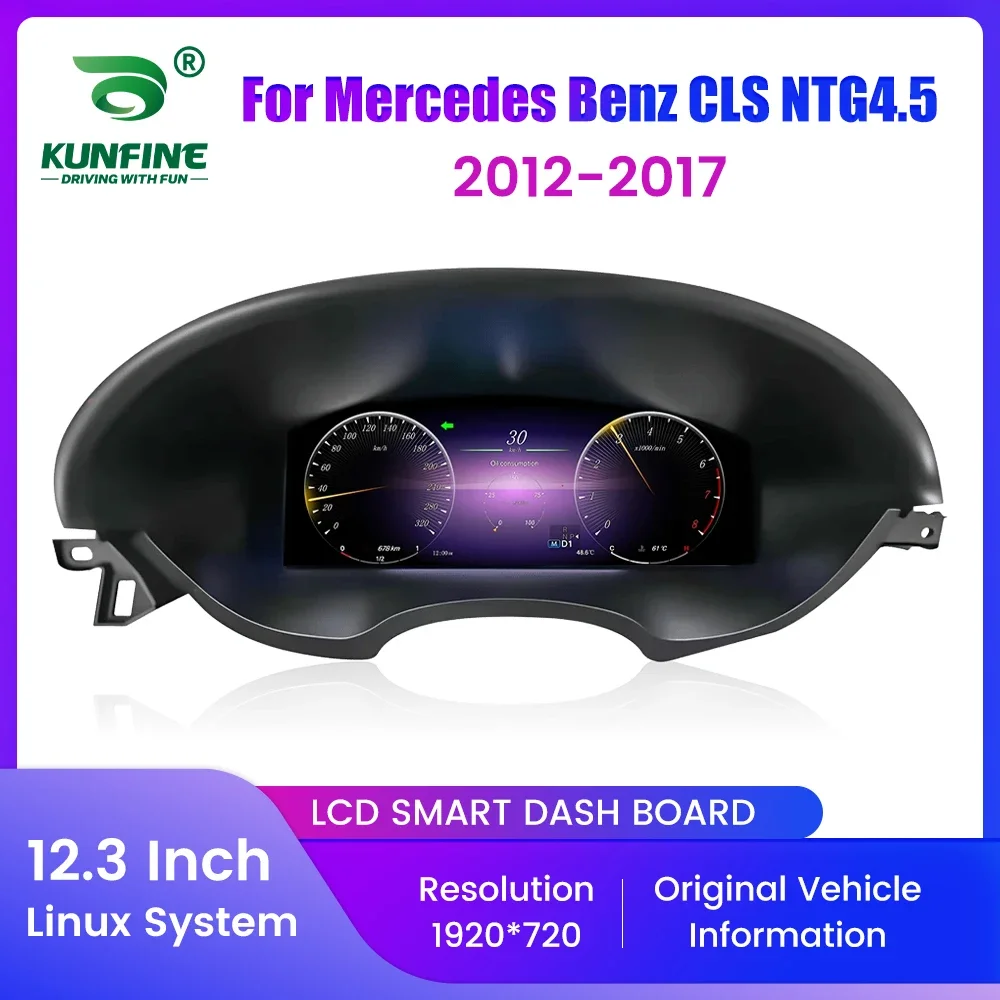 12,3-дюймовый ЖК-дисплей, автомобильная цифровая приборная панель, кластер для Mercedes Benz CLS NTG4.5 2012-2017, обновление виртуальной приборной панели, спидометр
12,3-дюймовый ЖК-дисплей, автомобильная цифровая приборная панель, кластер для Mercedes Benz CLS NTG4.5 2012-2017, обновление виртуальной приборной панели, спидометр