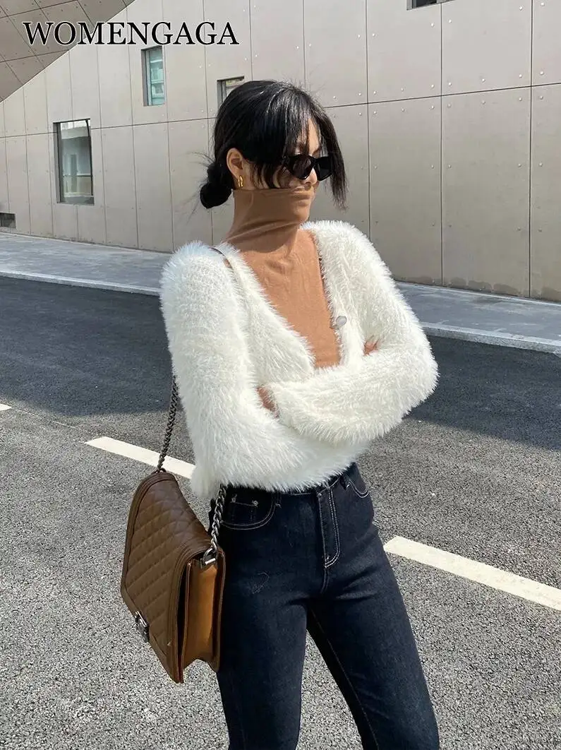 WOMENGAGA Мягкий кардиган из искусственного меха норки, вязаный свитер с изображением кролика, женский, весна 2023, короткий, в японском стиле, модный топ B8ZP
WOMENGAGA Мягкий кардиган из искусственного меха норки, вязаный свитер с изображением кролика, женский, весна 2023, короткий, в японском стиле, модный топ B8ZP