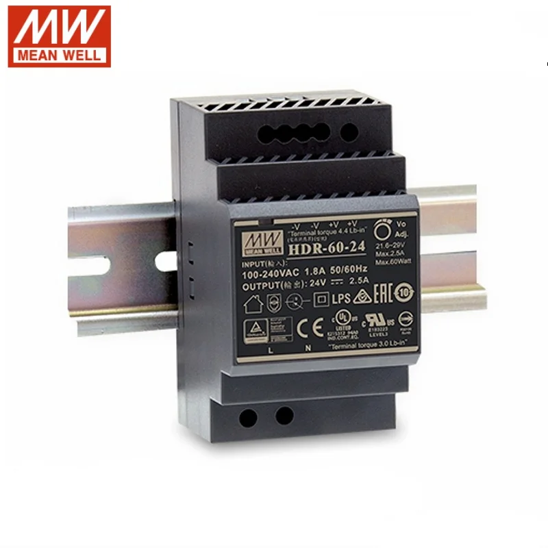 MEAN WELL HDR Series 30W 60W 100W DIN Rail Power Supply Unit 12V 24V 48V Power Source MEANWELL Dail Rail Switching Power Supply
MEAN WELL HDR Series 30W 60W 100W DIN Rail Power Supply Unit 12V 24V 48V Power Source MEANWELL Dail Rail Switching Power Supply
