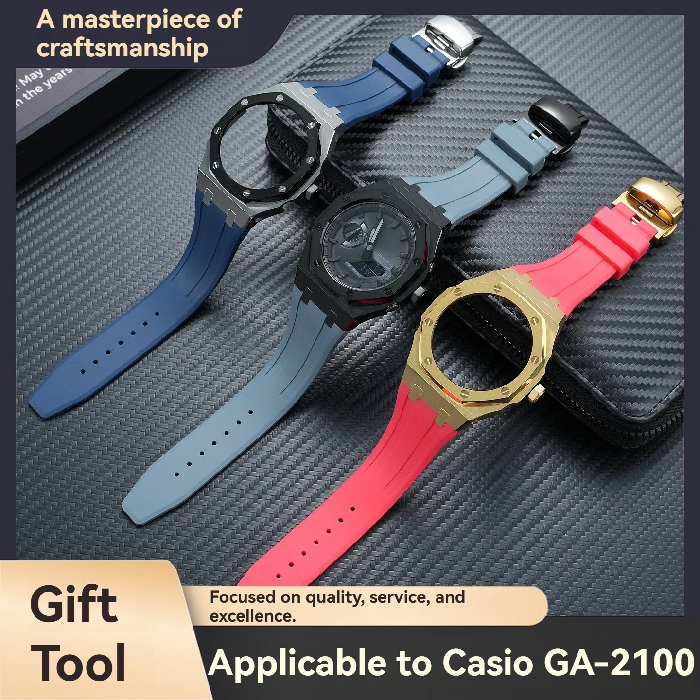 Farmhouse Oak Series Metal Octagonal Bezel and Watch Band for Casio G-SHOCK GM2100, GBM-2100, GA2100, and GA-B2100
Farmhouse Oak Series Metal Octagonal Bezel and Watch Band for Casio G-SHOCK GM2100, GBM-2100, GA2100, and GA-B2100