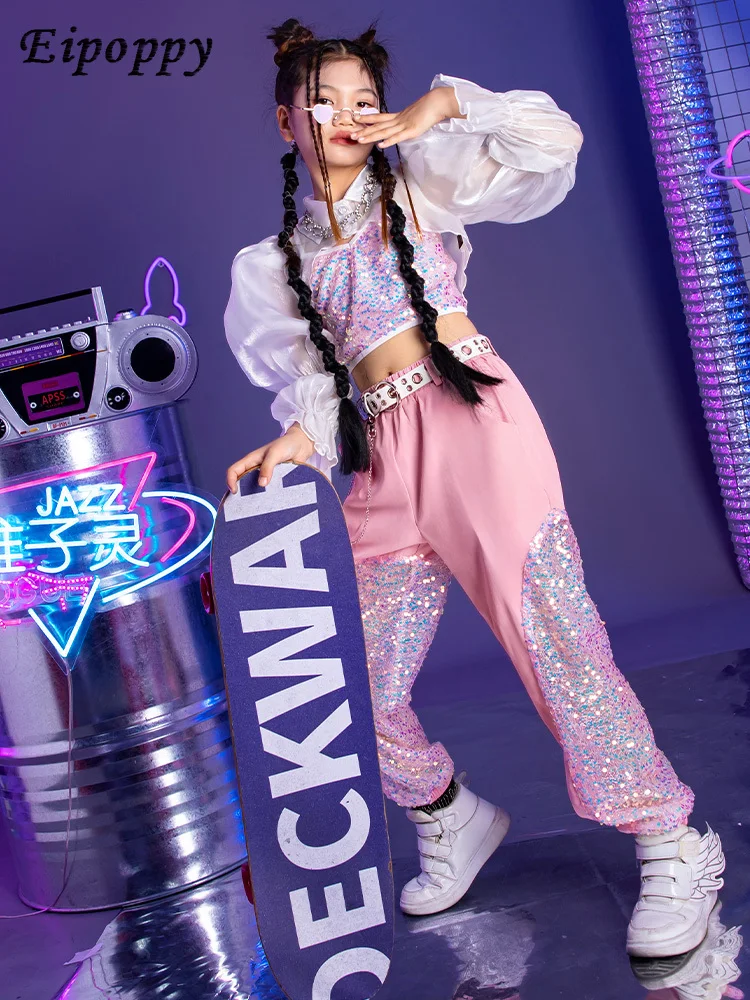 Jazz Dance Clothes Suit Children's Fashionable Sequins Performance Costumes Girls Catwalk Trendy Clothing
Jazz Dance Clothes Suit Children's Fashionable Sequins Performance Costumes Girls Catwalk Trendy Clothing