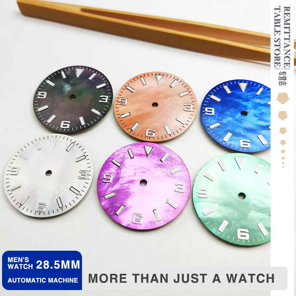 The latest watch modding accessories: 28.5mm dial shell surface sparkling, fully adapted to the Japanese NH35/4r35 movement
The latest watch modding accessories: 28.5mm dial shell surface sparkling, fully adapted to the Japanese NH35/4r35 movement
