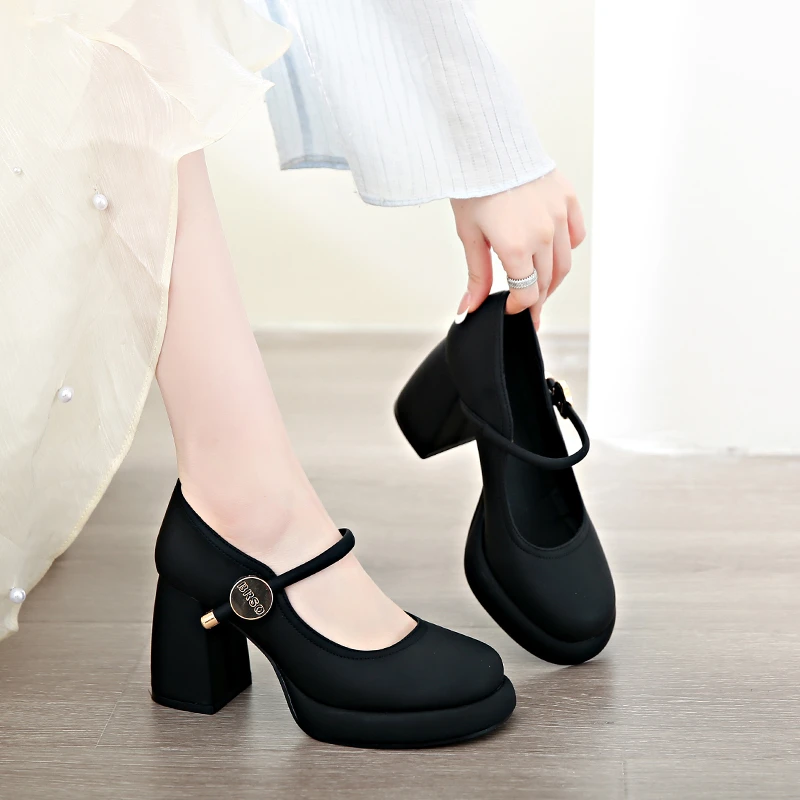 Women Elegant Mary Jane High Heel Pumps Ankle Strap Round Toe Soft Comfortable Office Party Dress Shoes
Women Elegant Mary Jane High Heel Pumps Ankle Strap Round Toe Soft Comfortable Office Party Dress Shoes