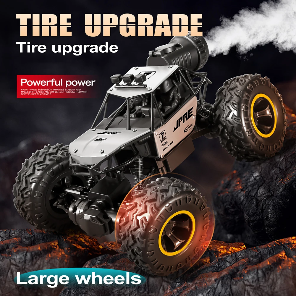 1/18 Scale All Terrain High Speed Remote Control Car with Spray Mist & Lights Off-Road Car RC Truck Gifts for Kids Boys Girls
1/18 Scale All Terrain High Speed Remote Control Car with Spray Mist & Lights Off-Road Car RC Truck Gifts for Kids Boys Girls