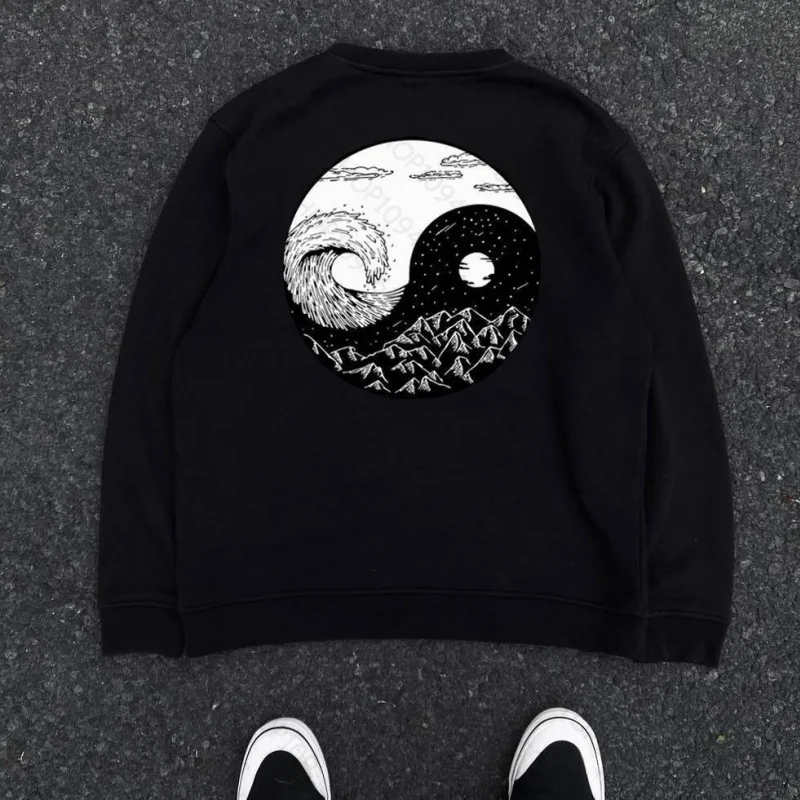 Мужская одежда Белый свитшот Инь Ян Волна Горная графика Эстетический пуловер с круглым вырезом с длинным рукавом Дзен Природный принт Осень W
Мужская одежда Белый свитшот Инь Ян Волна Горная графика Эстетический пуловер с круглым вырезом с длинным рукавом Дзен Природный принт Осень W