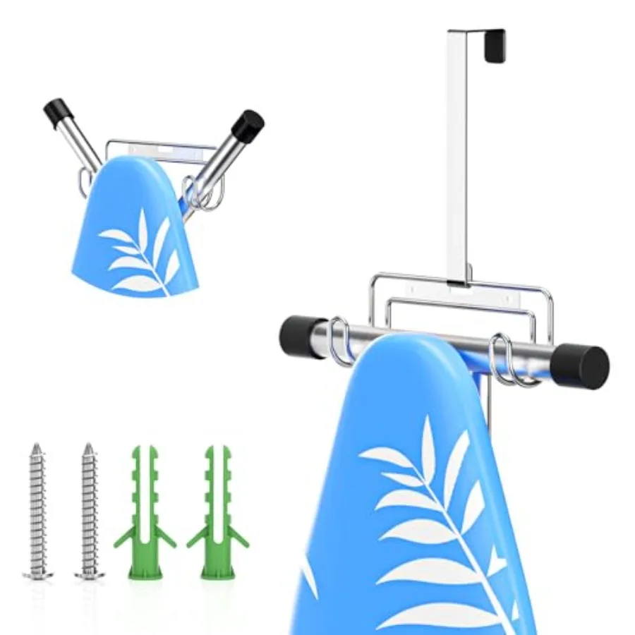 Ironing Board Holder Wall Mount/Over The Door Ironing Board Hanger, Laundry Rooms Metal Iron Board Holder Wall Mount for Y or T
Ironing Board Holder Wall Mount/Over The Door Ironing Board Hanger, Laundry Rooms Metal Iron Board Holder Wall Mount for Y or T