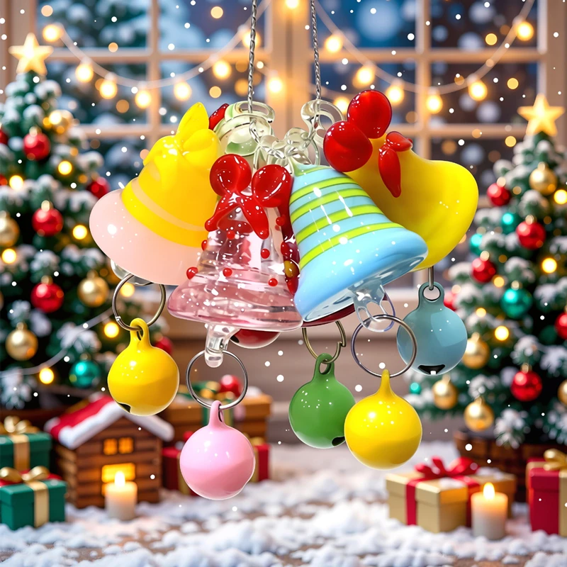 Colorful Mini Cute Bell Charm Glass Pendant Christmas Tree Ornament DIY Craft Supplies Festive Holiday Hanging Decor Accessories
Colorful Mini Cute Bell Charm Glass Pendant Christmas Tree Ornament DIY Craft Supplies Festive Holiday Hanging Decor Accessories