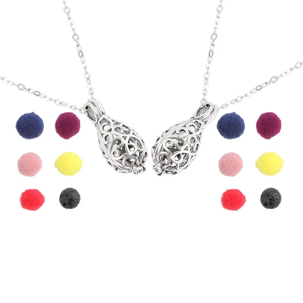 2Sets Hollow Ball Essential Oil Necklace Women Aromatherapy Pendant Volcanic Stone Diffuser Jewelry Design Comfortable
2Sets Hollow Ball Essential Oil Necklace Women Aromatherapy Pendant Volcanic Stone Diffuser Jewelry Design Comfortable