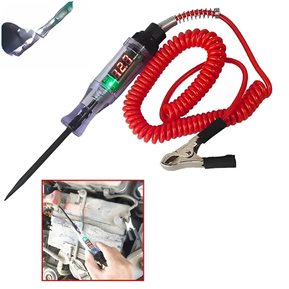 High Quality Auto Circuit Tester Truck Voltage Tester Circuit DC 6V 12V 24V Auto Diagnostic Probe Test Pen Car Toolselectrician
High Quality Auto Circuit Tester Truck Voltage Tester Circuit DC 6V 12V 24V Auto Diagnostic Probe Test Pen Car Toolselectrician