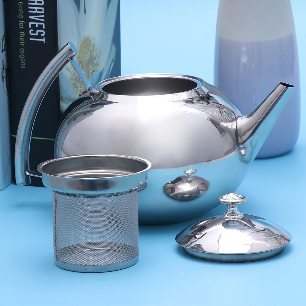 Stainless Steel Pot 304 Creative Stainless Steel Pot Design Thickened Water Kettle Easy Grip Glossy Home Decor 1.0L 
Stainless Steel Pot 304 Creative Stainless Steel Pot Design Thickened Water Kettle Easy Grip Glossy Home Decor 1.0L