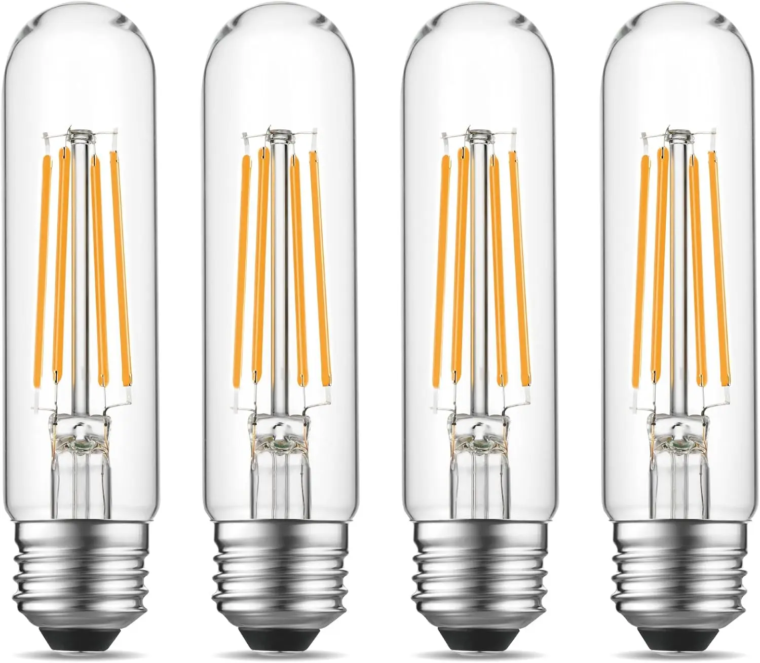 Dimmable E26 Edison Bulb, 6W=60W, 750LM, Warm White 2700K, T10 Tubular LED, Pack of 4
Dimmable E26 Edison Bulb, 6W=60W, 750LM, Warm White 2700K, T10 Tubular LED, Pack of 4